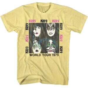 Kiss Dynasty 79 Yellow Heather Adult T Shirt